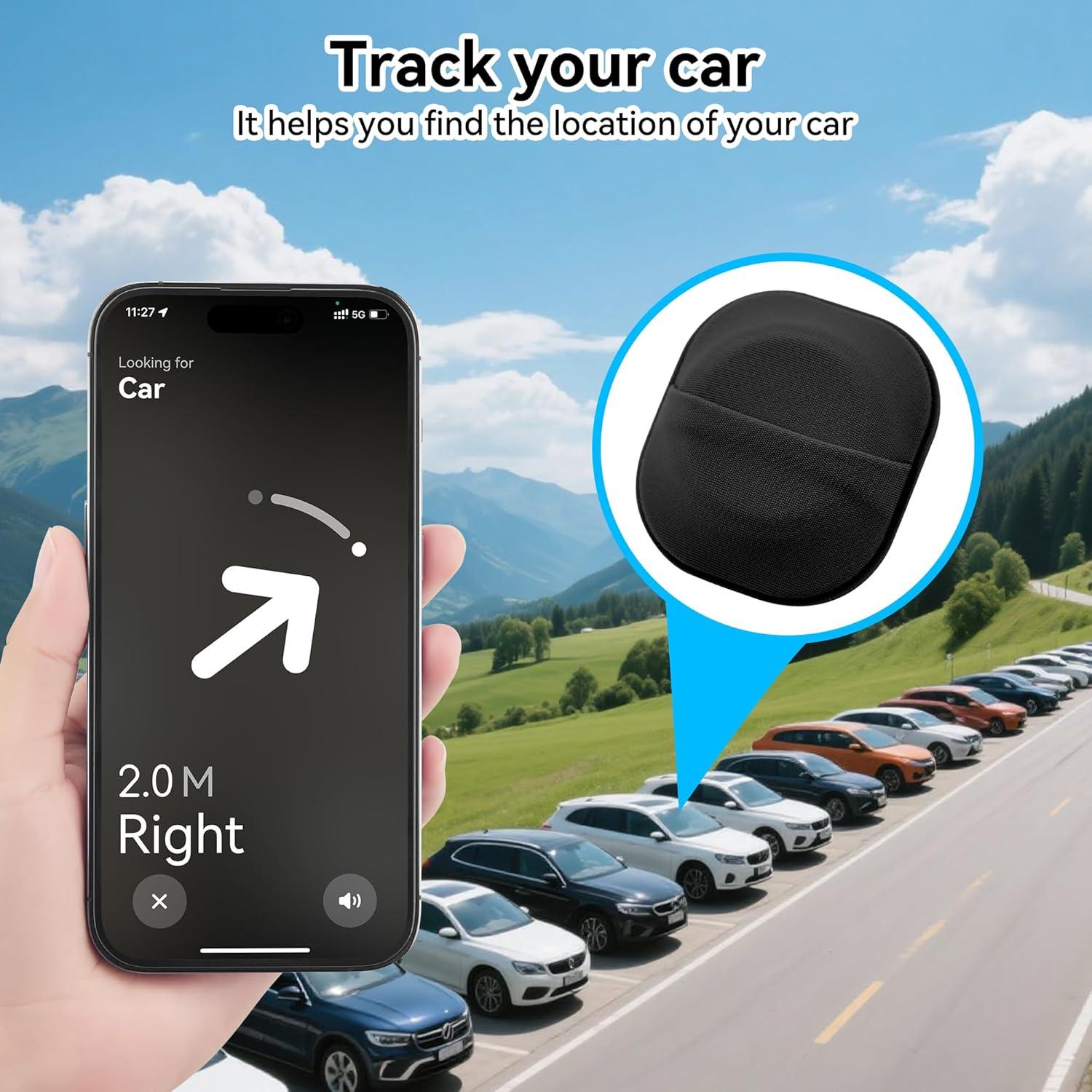 Paquete de 2 Soportes Adhesivos para Airtag DDJ - Funda Negra