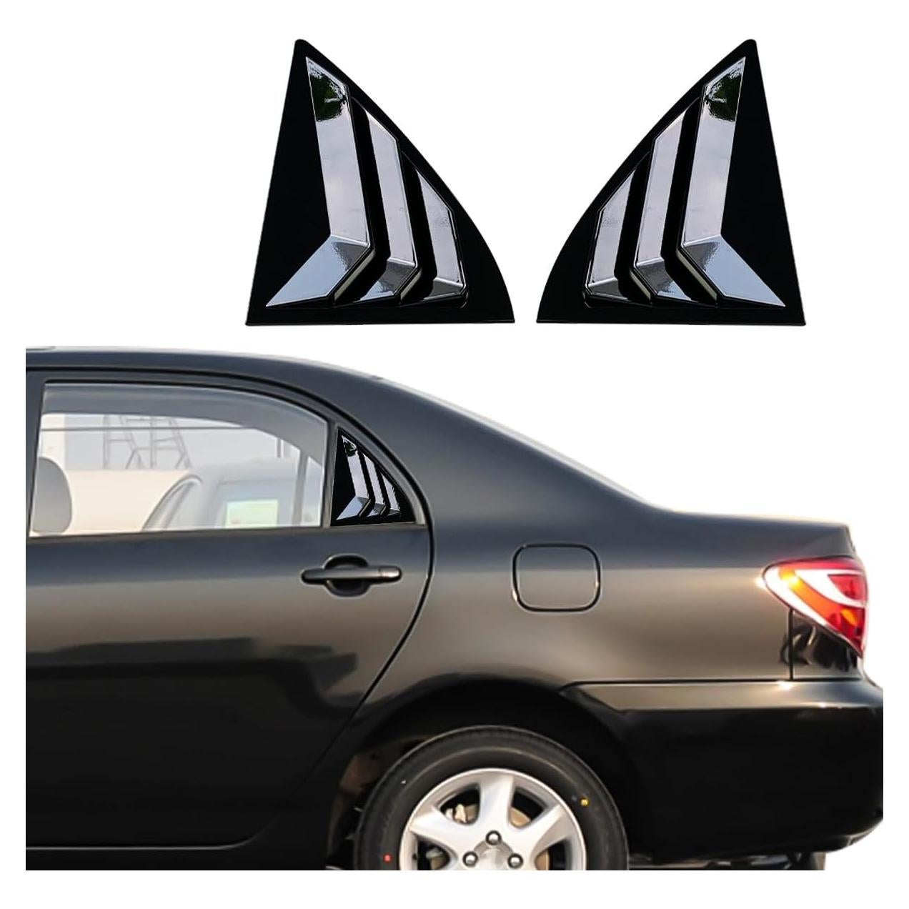 Cubiertas Louvers Ventana Lateral Toyota Corolla Altis 2009-2013 Negro