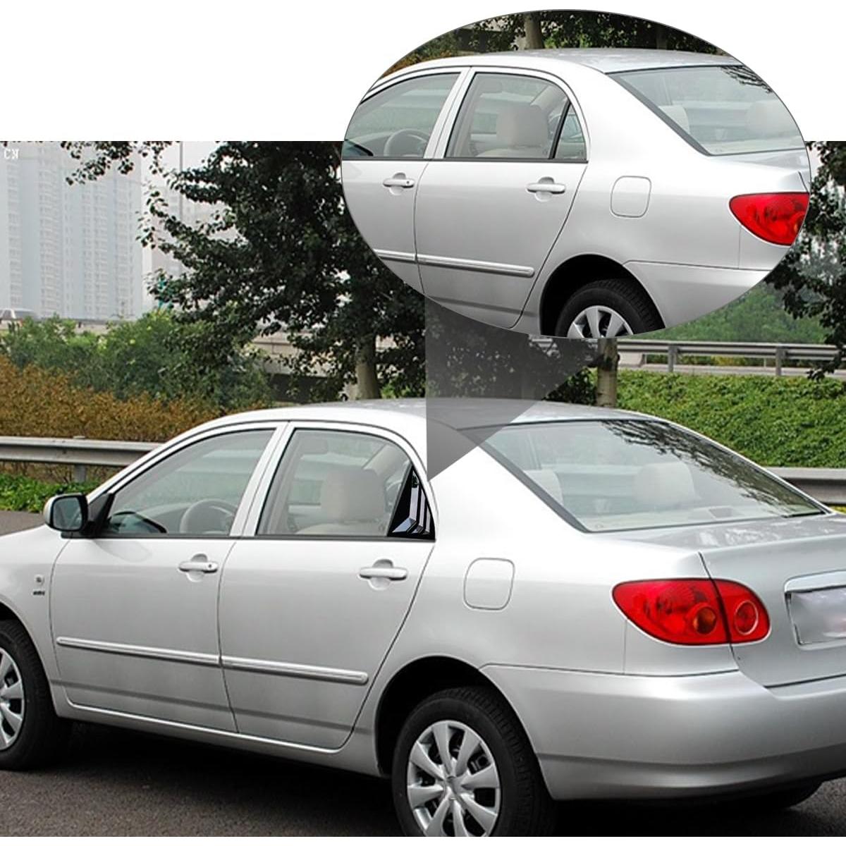 Cubiertas Louvers Ventana Lateral Toyota Corolla Altis 2009-2013 Negro