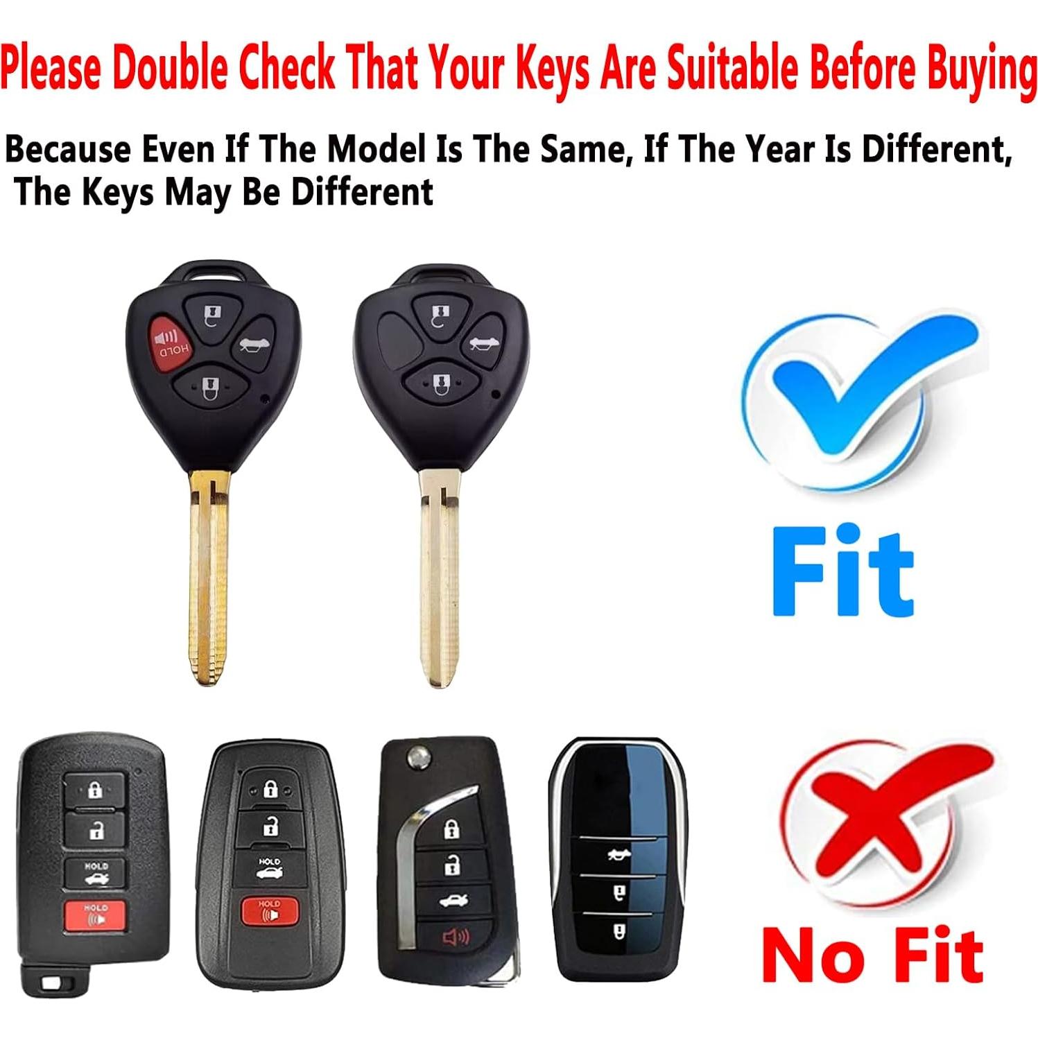 Funda de Llave Toyota Camry RAV4 Corolla 4Runner Negra