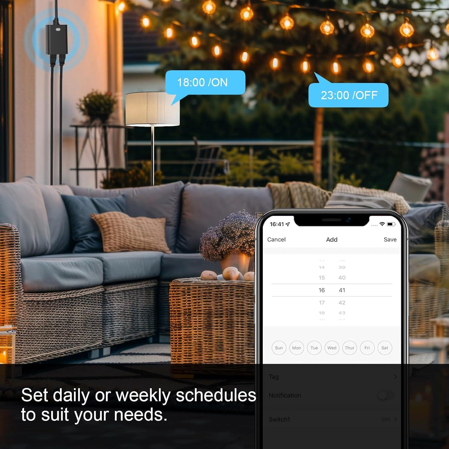 Enchufe Inteligente Exterior Z-Wave NUEVO UNO Duales Salidas IP65