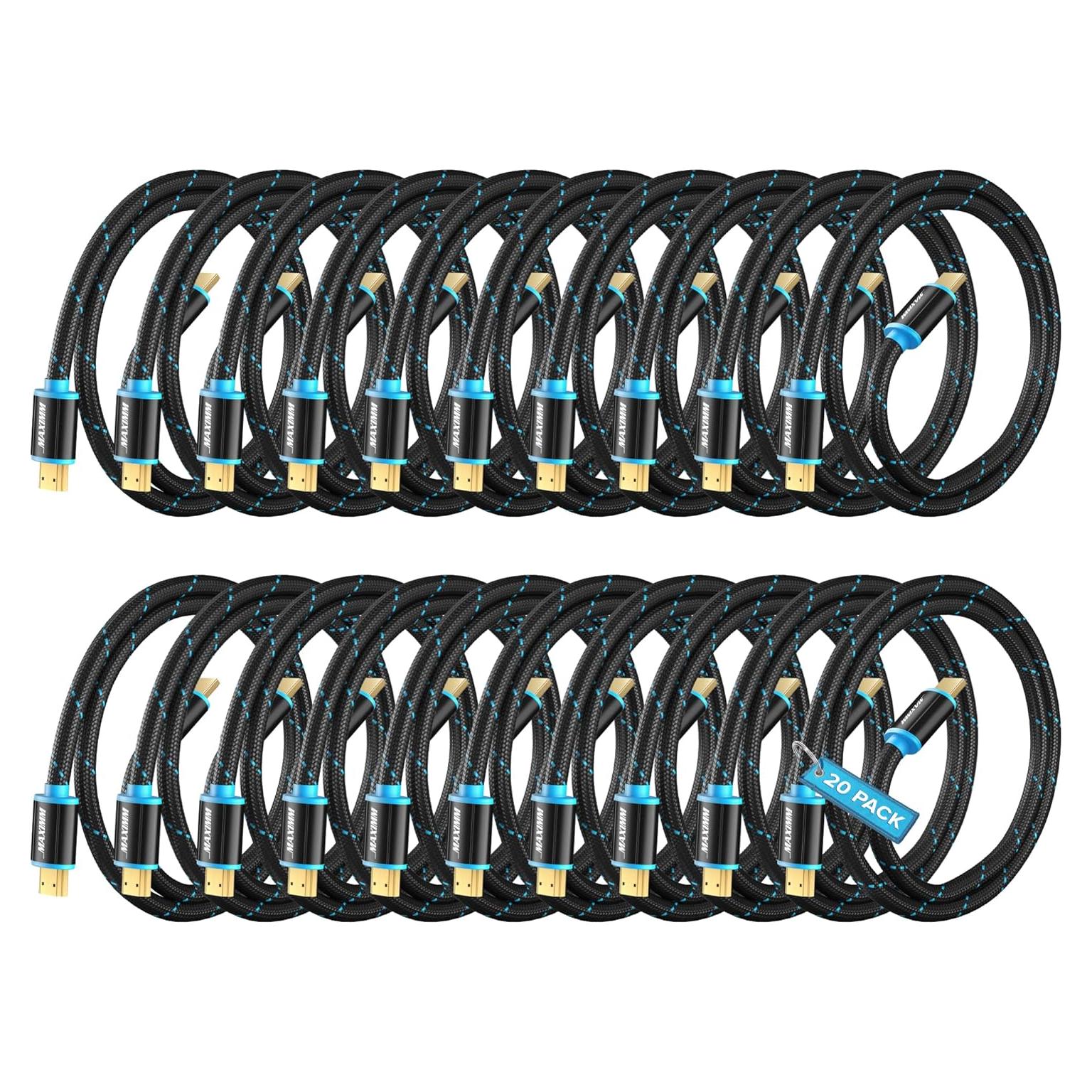 Cable HDMI 4K Maximm 0.46m 20 Paquete Alta Velocidad 18Gbps