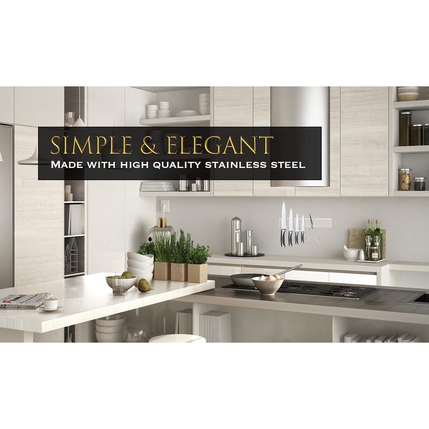 Soporte Magnético para Cuchillos EHOMEA2Z 30.48 cm Acero Inoxidable