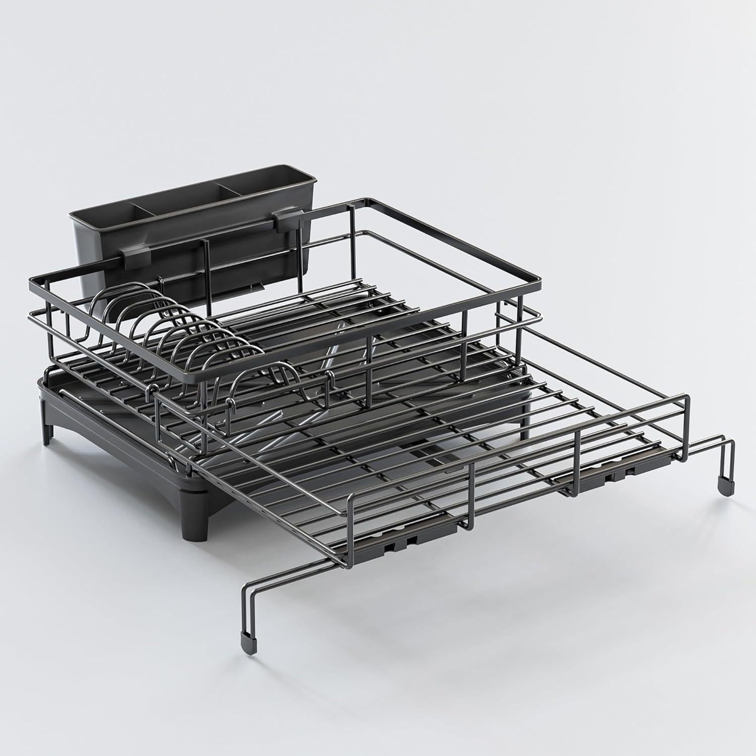 Escurridor de Platos Grande SILUB Negro Expandible 40.6-62 cm