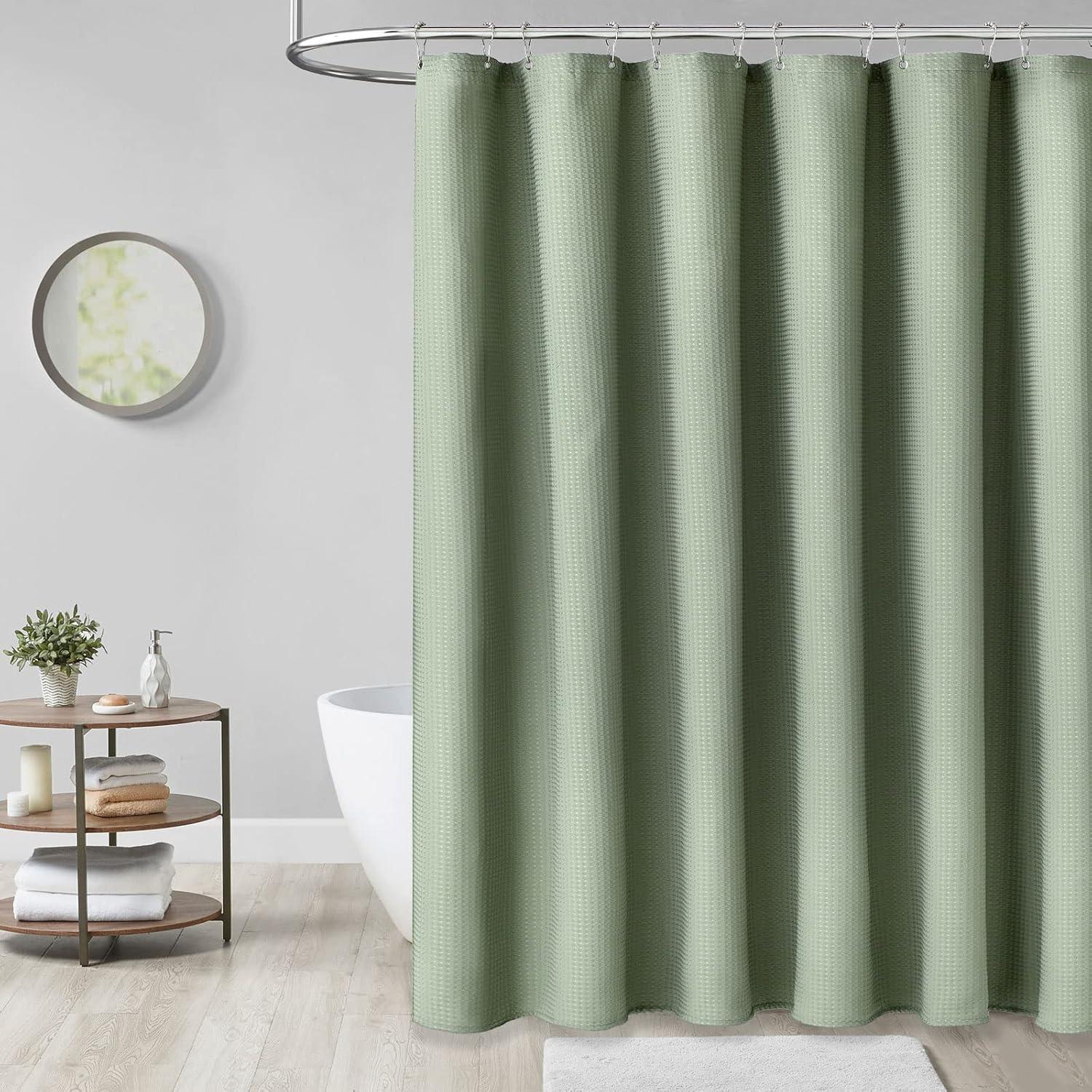 Cortina de Ducha Waffle Verde Salvia Dynamene 91x183 cm