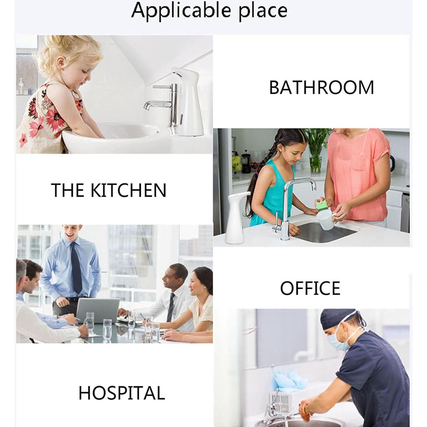 Dispensador de Jabón Automático KIAWON IPX6 200ml Negro