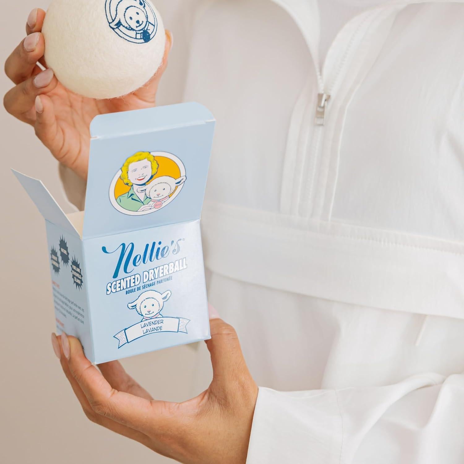 Bola de Secado Aromatizada Nellie Lavanda 100% Lana Nueva Zelanda