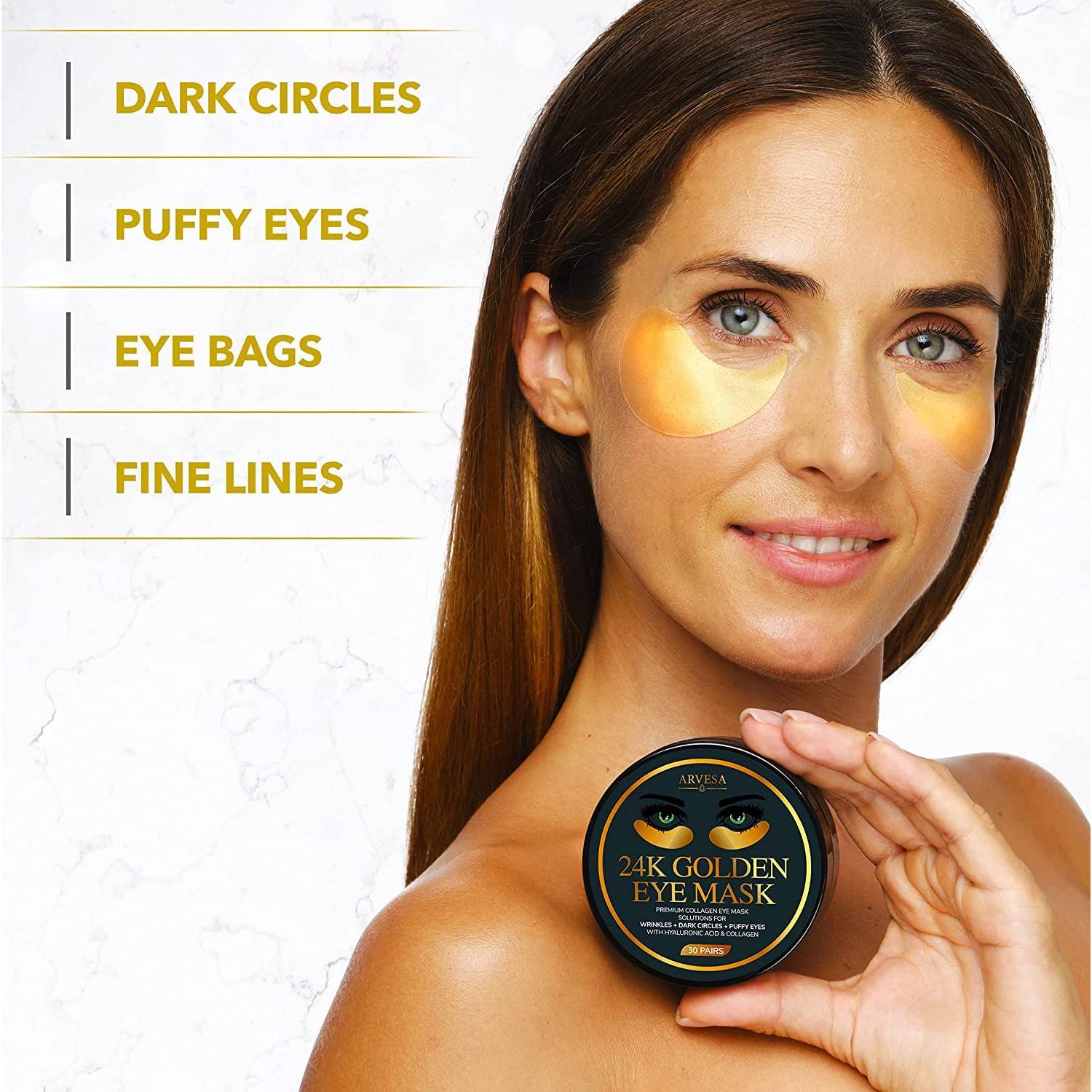 Mascarilla de Ojos de Gel Oro 24k con Colágeno - 30 Pares