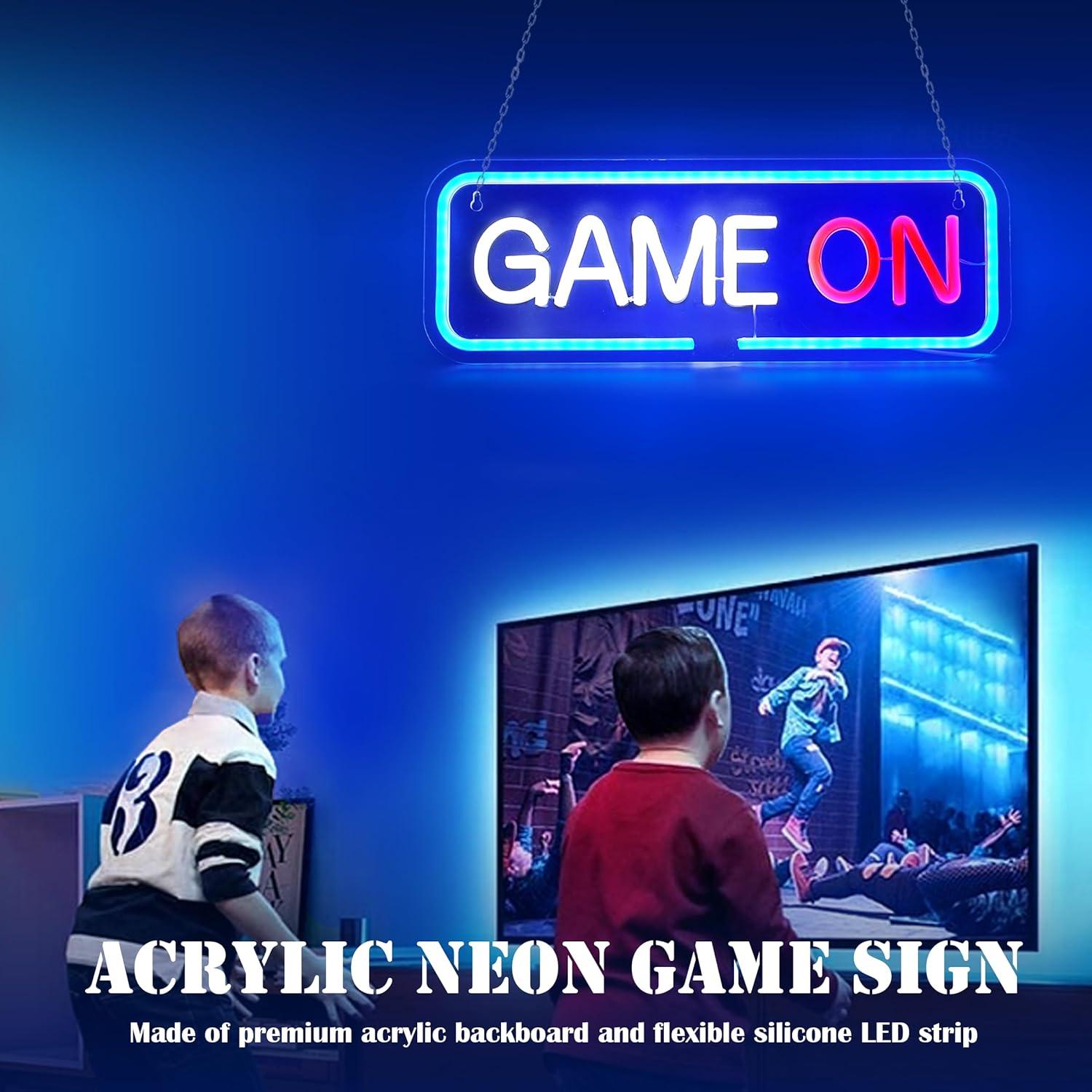 Letrero de Neón Juega Ahora SmilingTown LED USB 39.9x14.5 cm