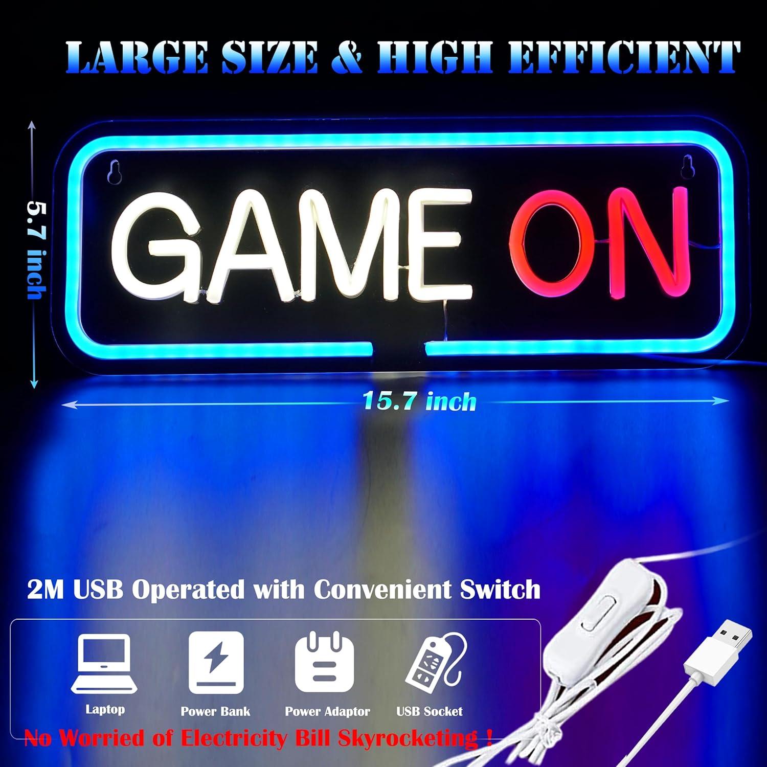 Letrero de Neón Juega Ahora SmilingTown LED USB 39.9x14.5 cm