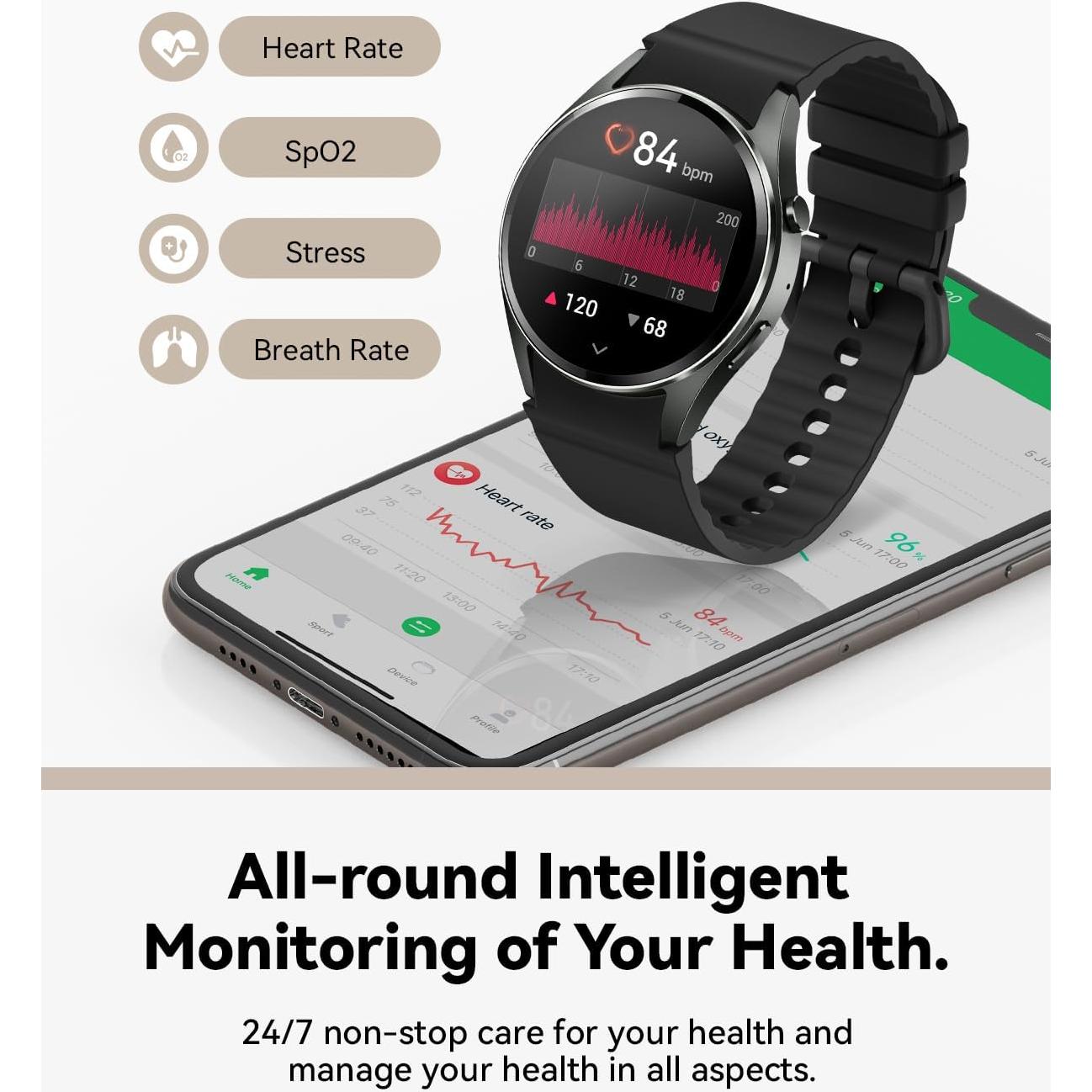 Reloj Inteligente KACUBAKU G65 HD 1.26" IP68 Fitness