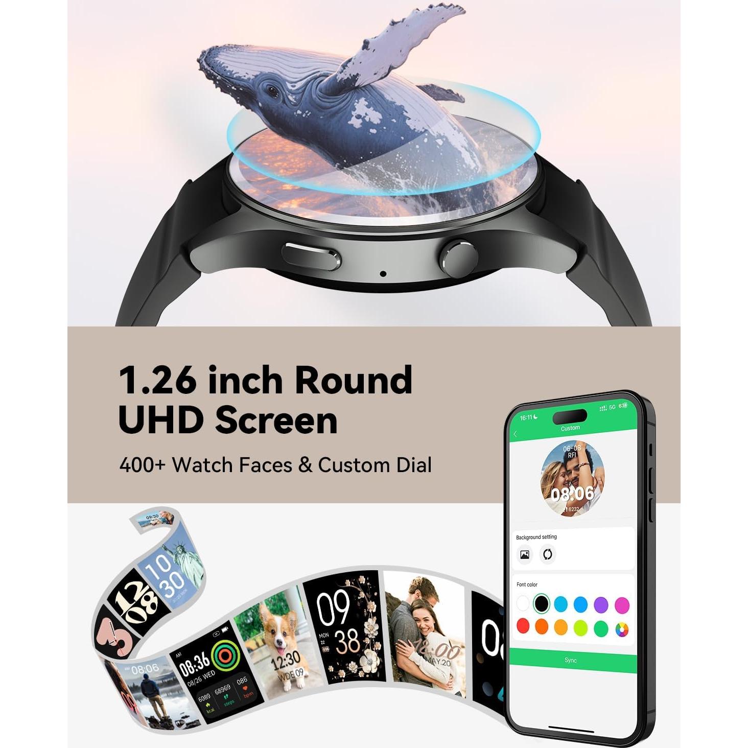 Reloj Inteligente KACUBAKU G65 HD 1.26" IP68 Fitness