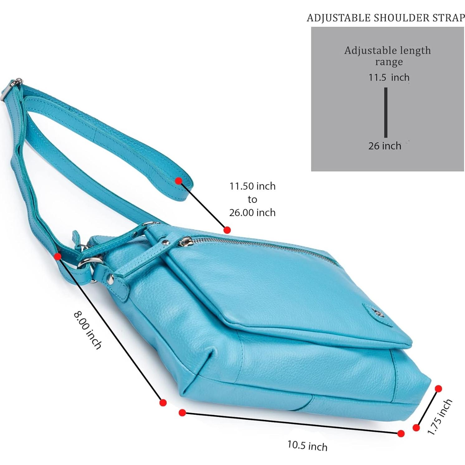 Bolso Cruzado Pequeño Wise Owl de Cuero Nappa Azul Aire