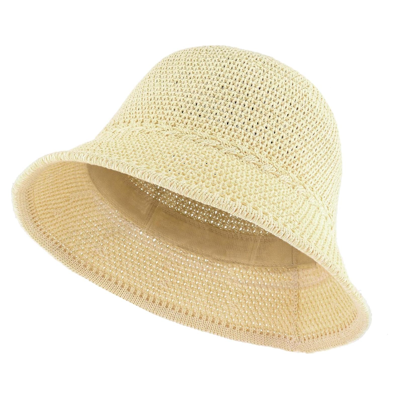 Sombrero de Cubo de Ganchillo EINSKEY para Mujeres - Paja Falsa UV