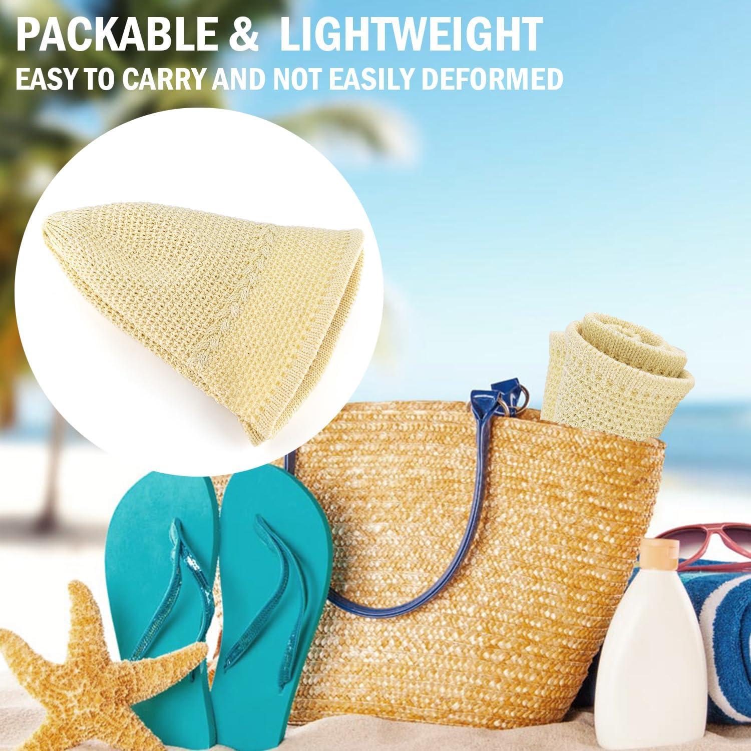 Sombrero de Cubo de Ganchillo EINSKEY para Mujeres - Paja Falsa UV