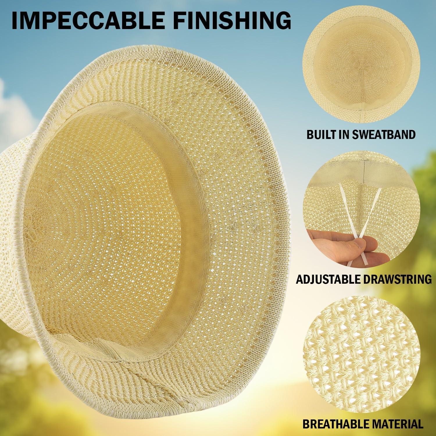 Sombrero de Cubo de Ganchillo EINSKEY para Mujeres - Paja Falsa UV