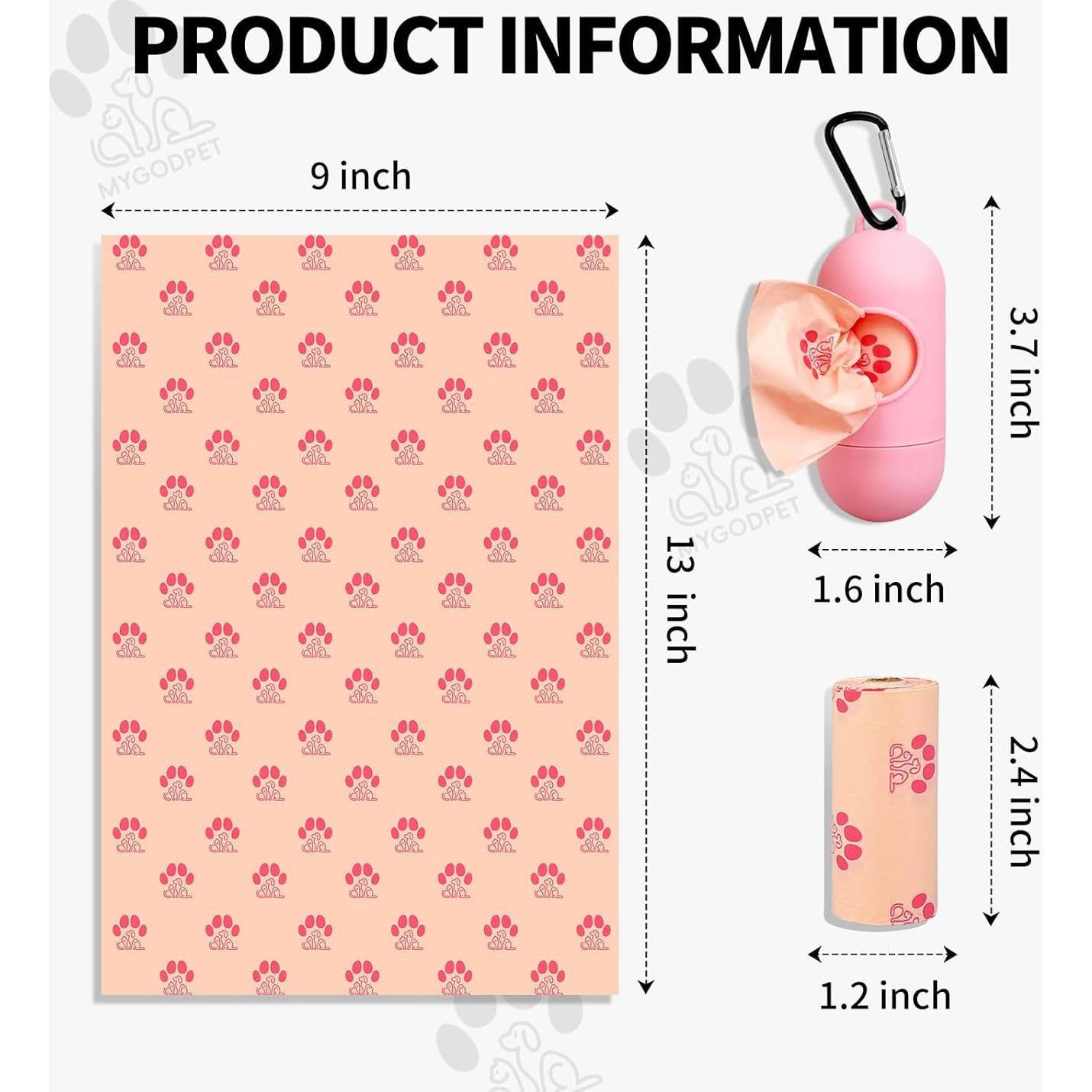 Bolsas biodegradables para excremento de perro MYGODPET 150 unidades