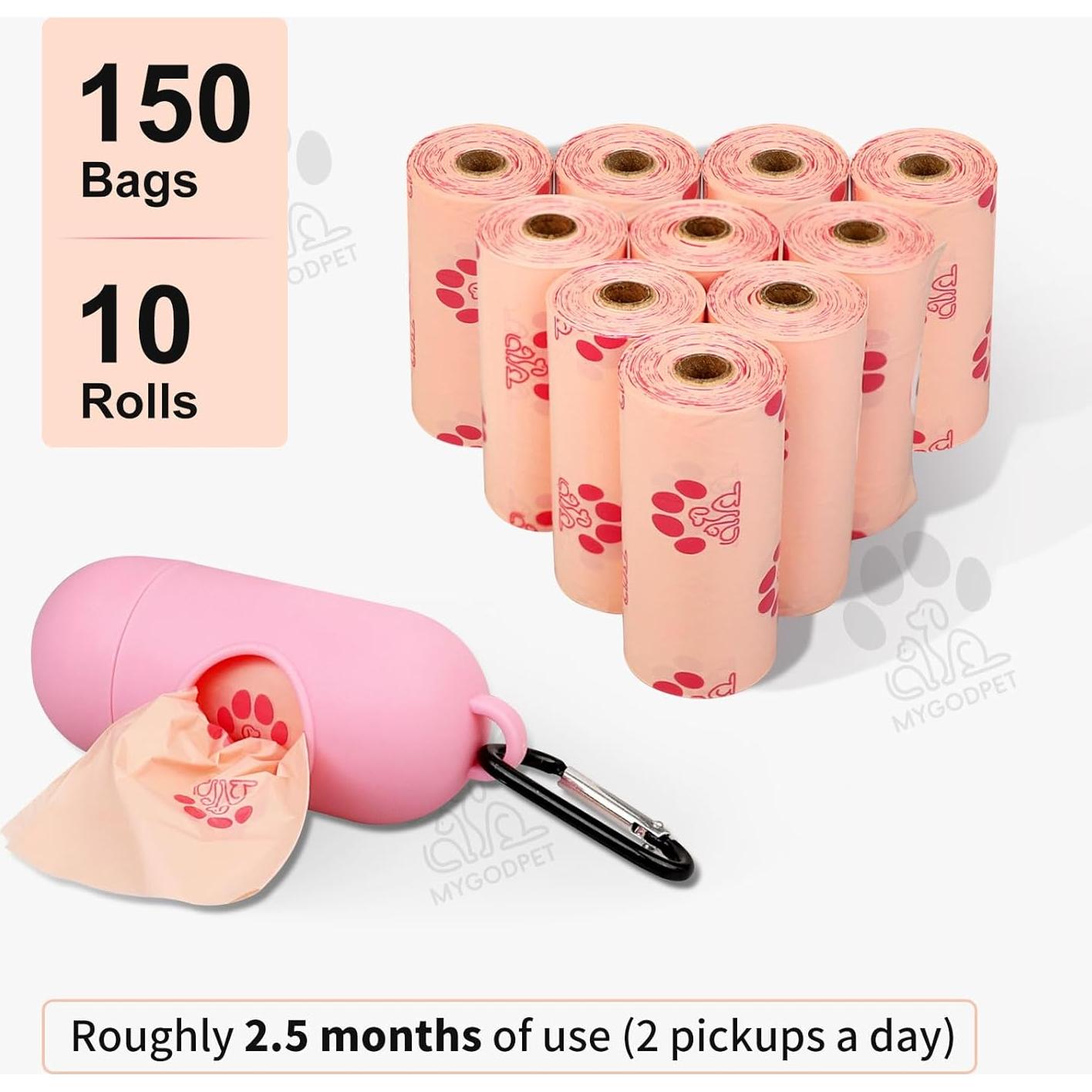 Bolsas biodegradables para excremento de perro MYGODPET 150 unidades