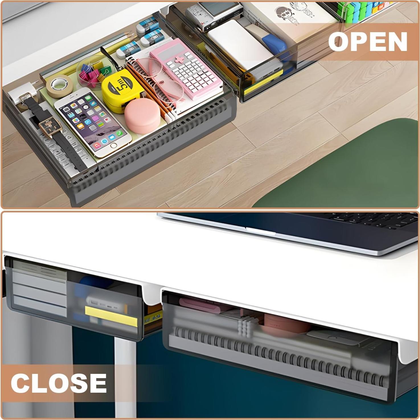 Organizador de Cajones Bajo Escritorio SVNNELP 2 Piezas