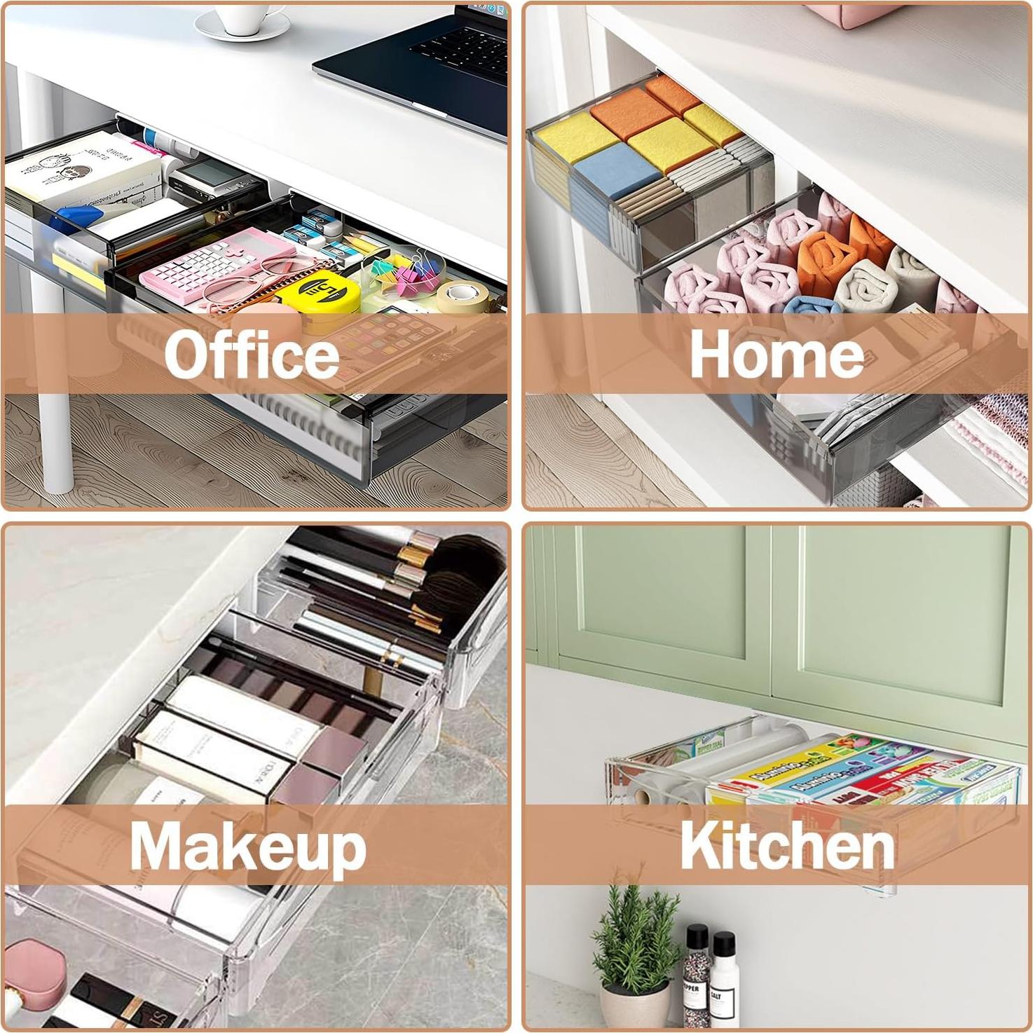 Organizador de Cajones Bajo Escritorio SVNNELP 2 Piezas