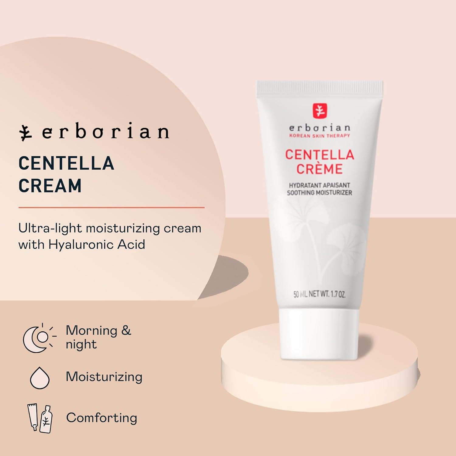 Crema Hidratante Facial Erborian Centella 50 ml - Ultra Ligera