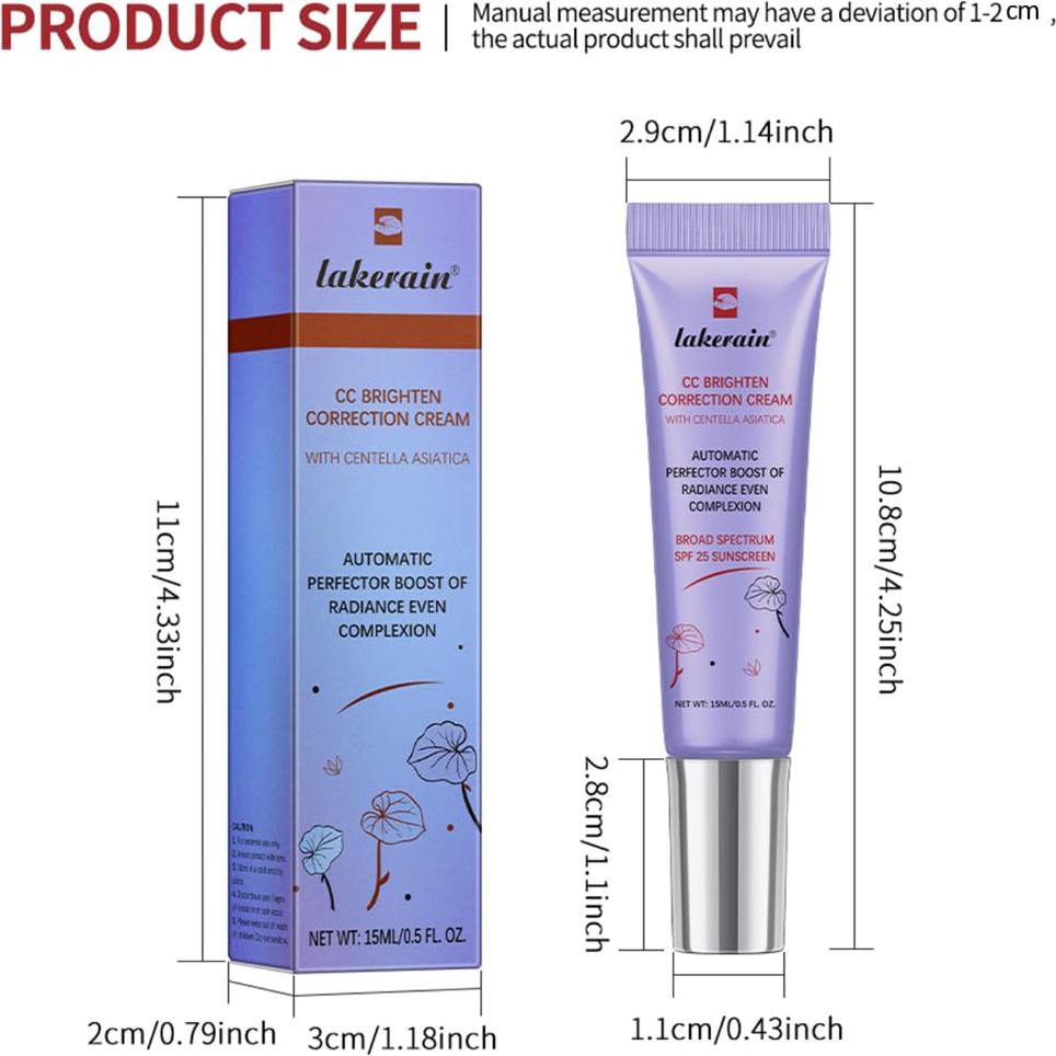 Crema CC Correctora de Color Lakerain 15 ml Púrpura SPF 25