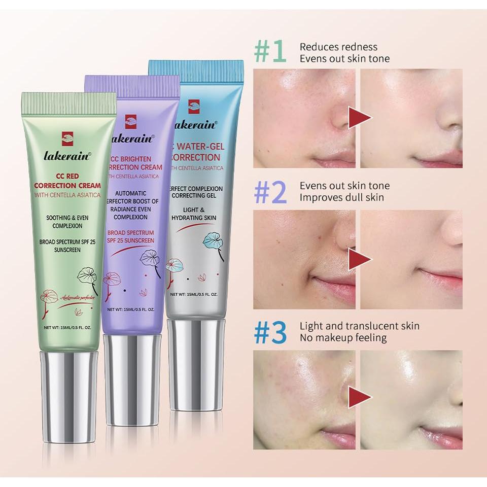 Crema CC Corlo 23.9g Correctora de Color SPF25 Púrpura