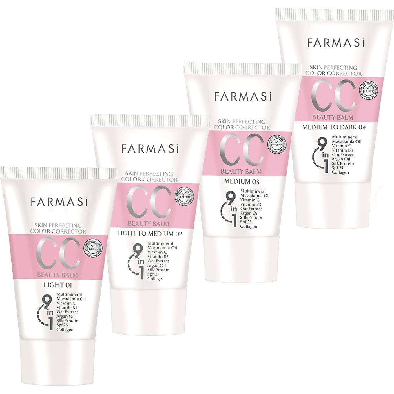 Crema CC Farmasi 50 ml - Acabado Natural, SPF 25, Multiminerales