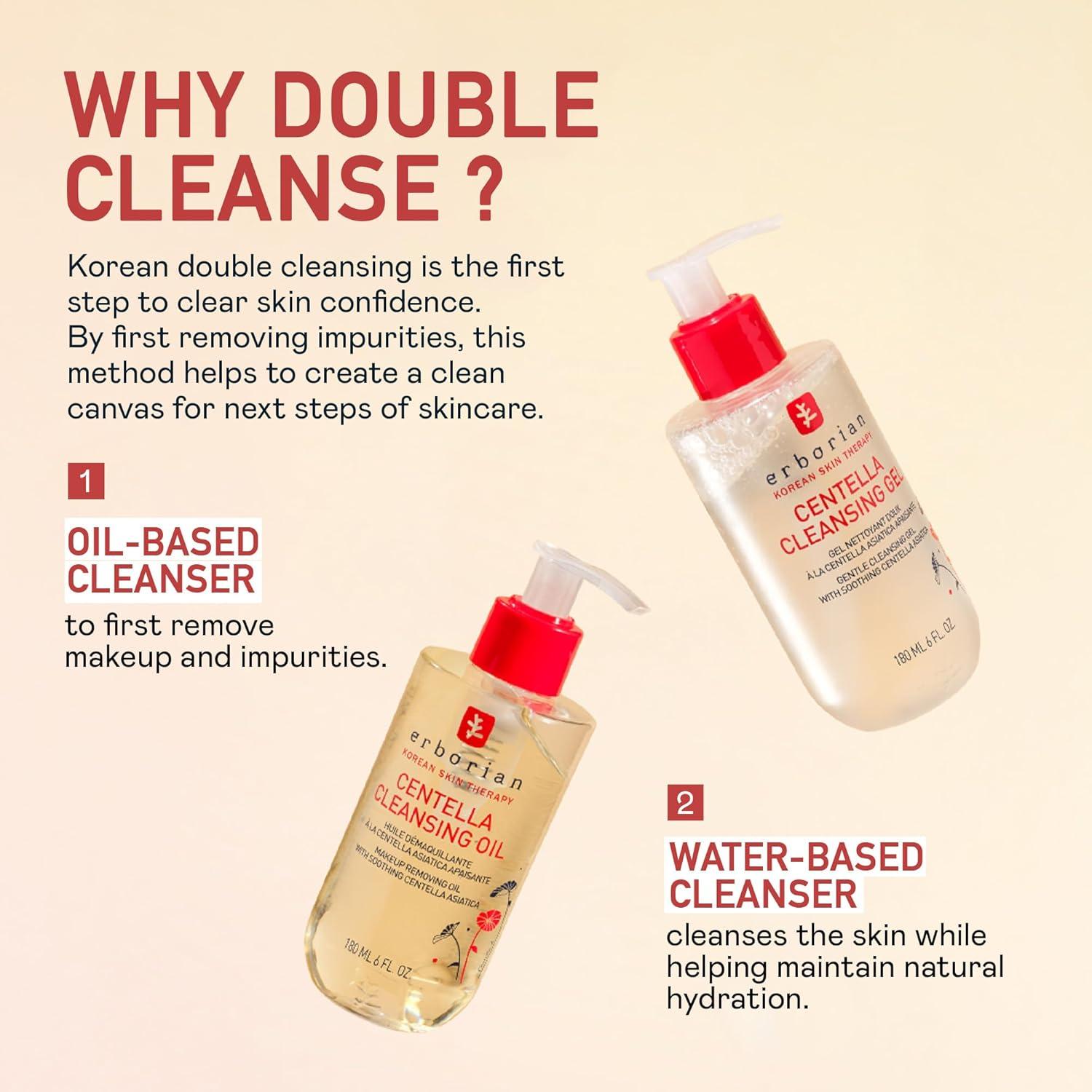 Kit de Viaje Erborian Centella - Aceite, Gel y Crema Hidratante