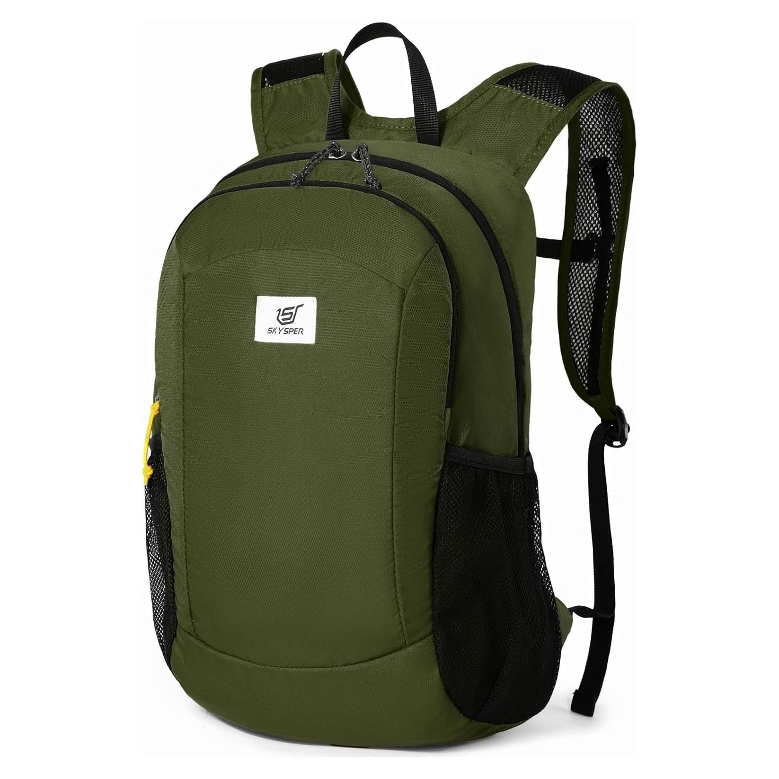 Mochila de Senderismo SKYSPER 16L Plegable Unisex Verde Militar