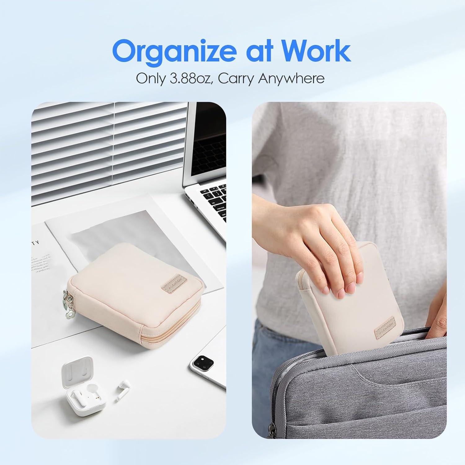 Bolsa Organizadora de Cables LENTION Beige Impermeable