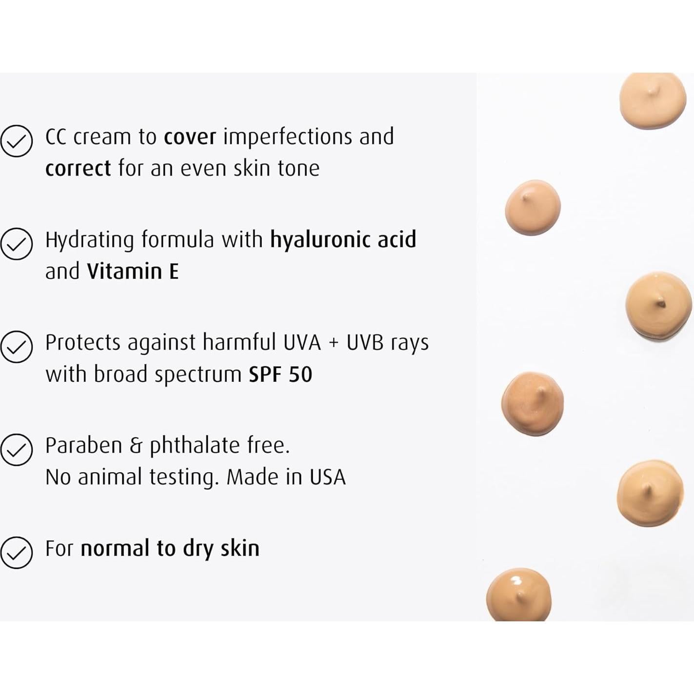 Crema CC Lune+Aster SPF 50 Color Medio Profundo 68g