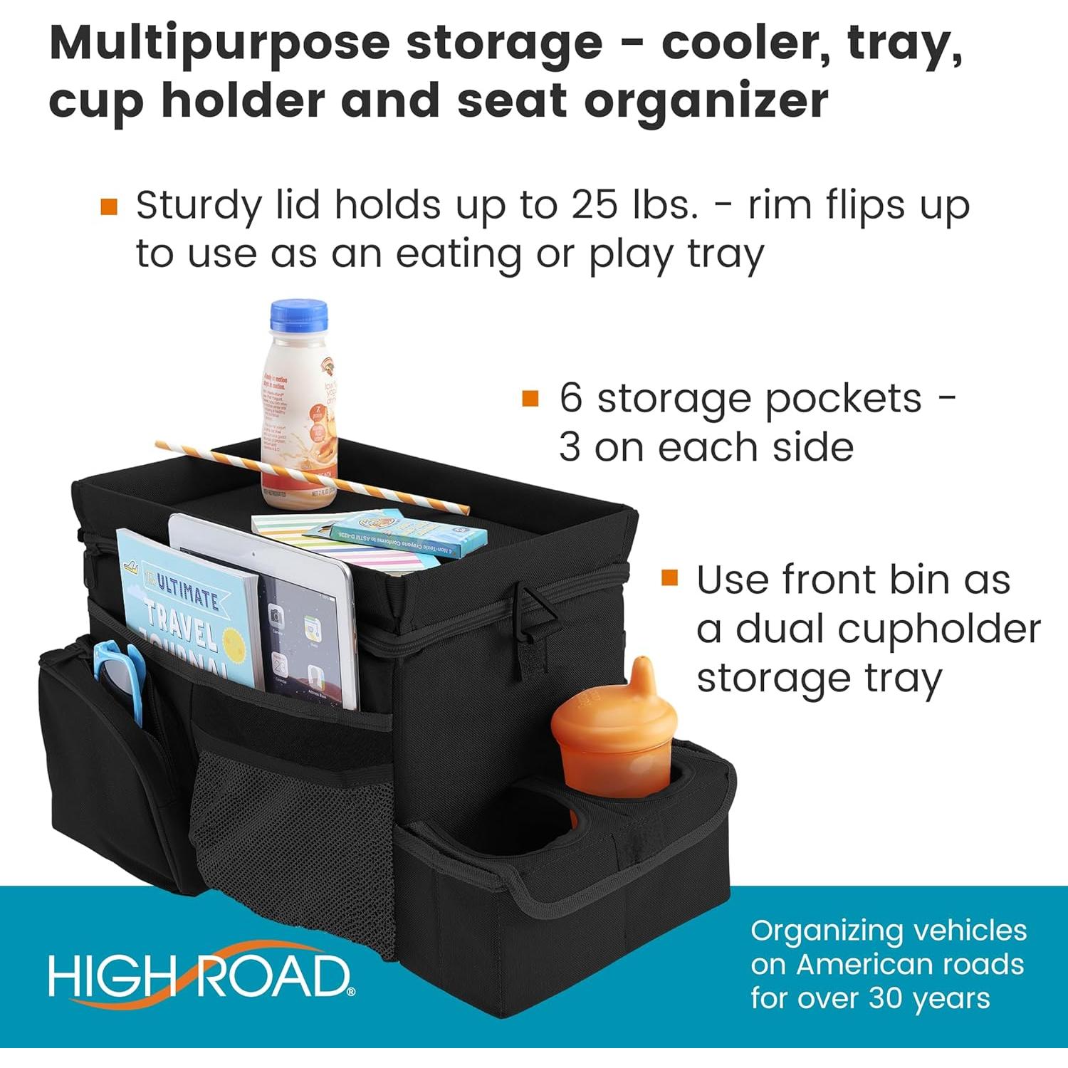 Organizador de Auto High Road CarHop Negro - Aislado y Multifuncional