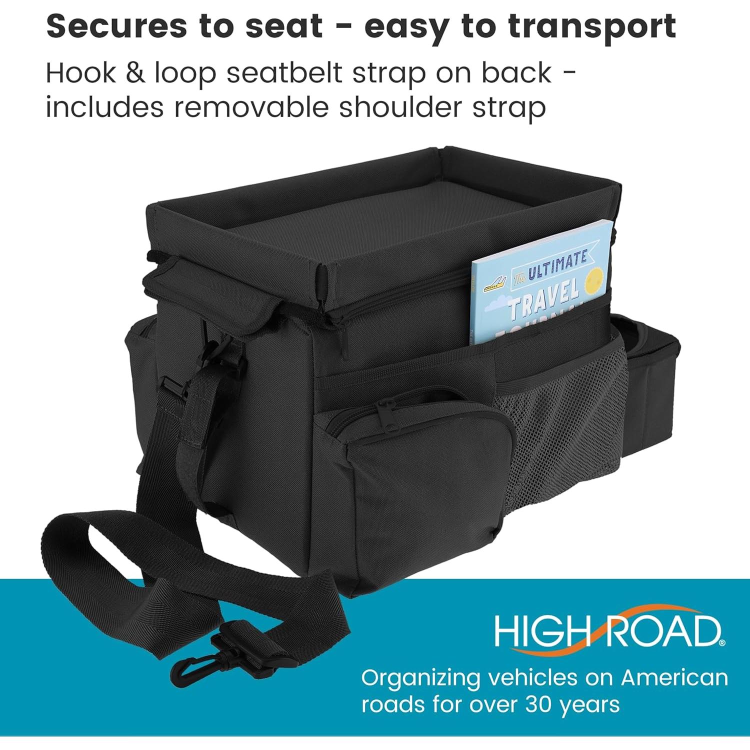 Organizador de Auto High Road CarHop Negro - Aislado y Multifuncional