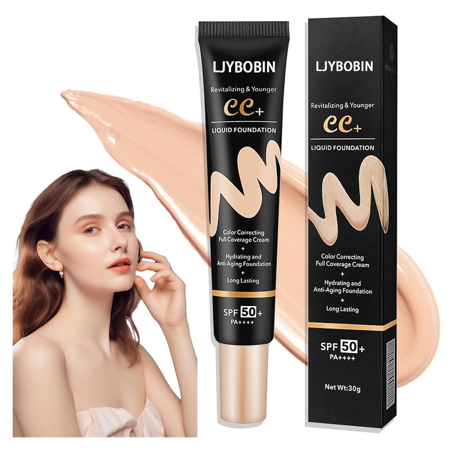 Crema CC Hidratante Natural LJYBoBin SPF 50+ Cobertura Completa