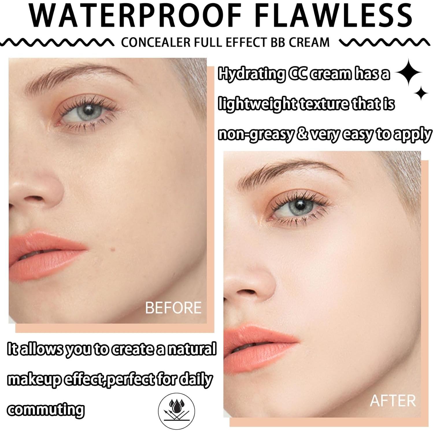 Crema CC Hidratante Natural LJYBoBin SPF 50+ Cobertura Completa