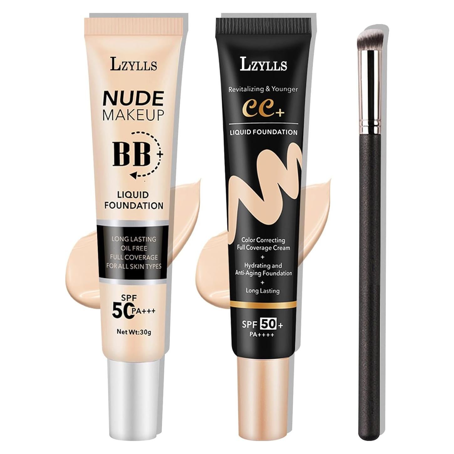 Set de Maquillaje LZYLLS: Base Líquida, Crema BB y CC
