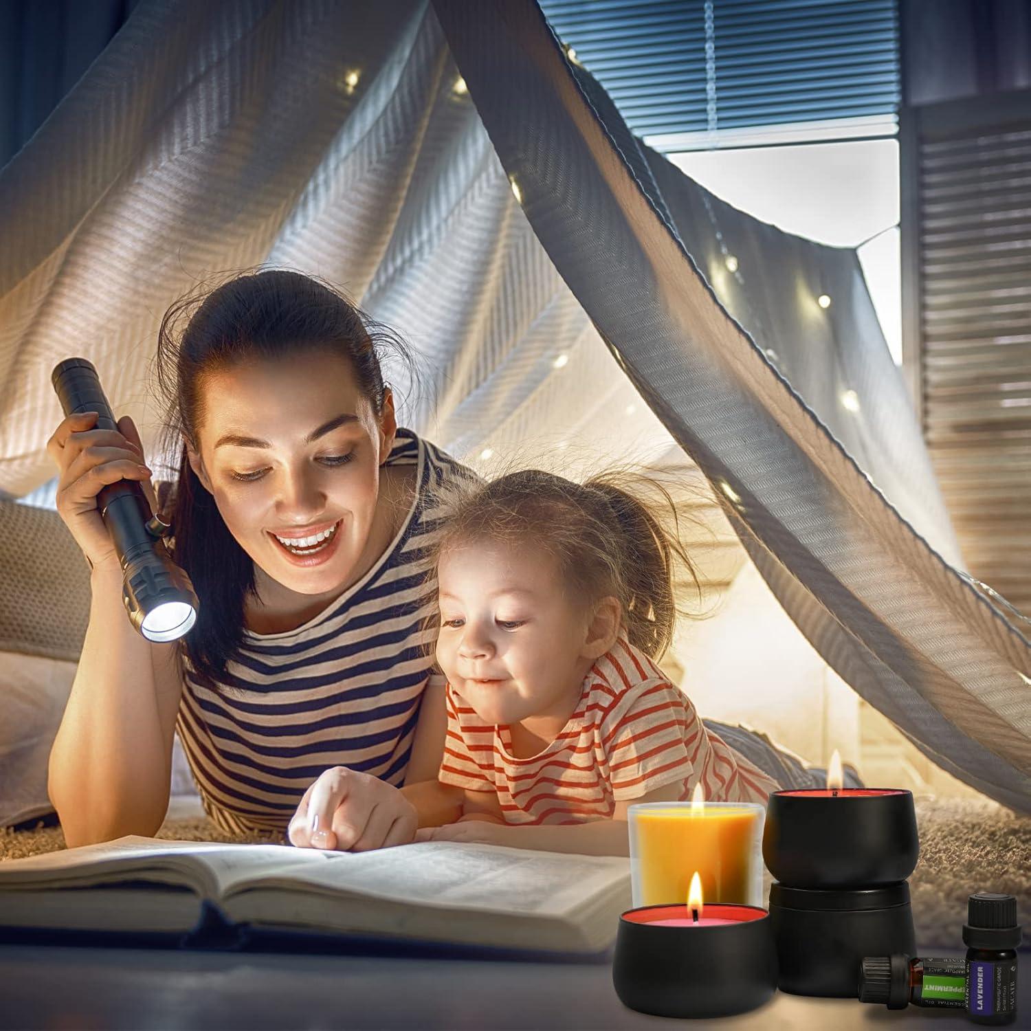 Kit de Fabricación de Velas SAEUYVB - 12 Latas, 900g Cera Soja