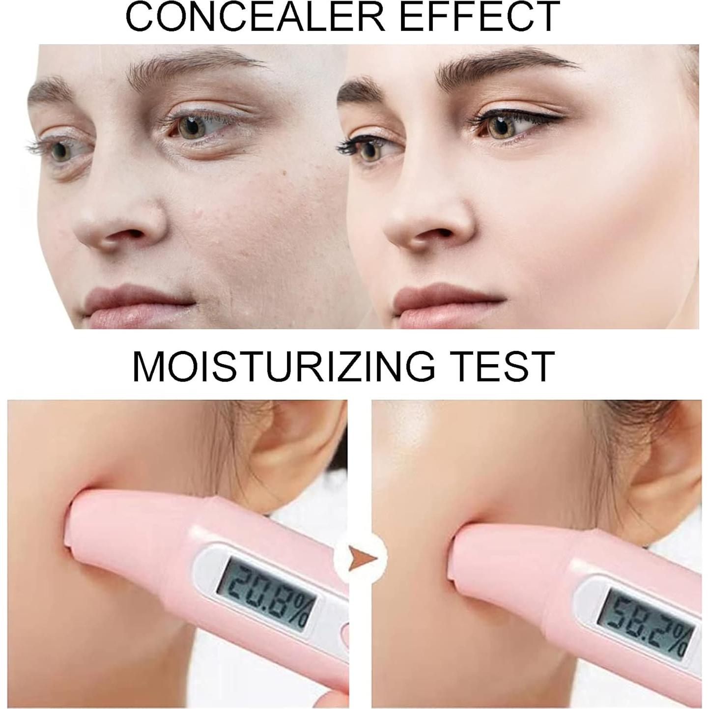 Base de Maquillaje CC Cream CAHIUYOA 30 ml Natural con Esponja