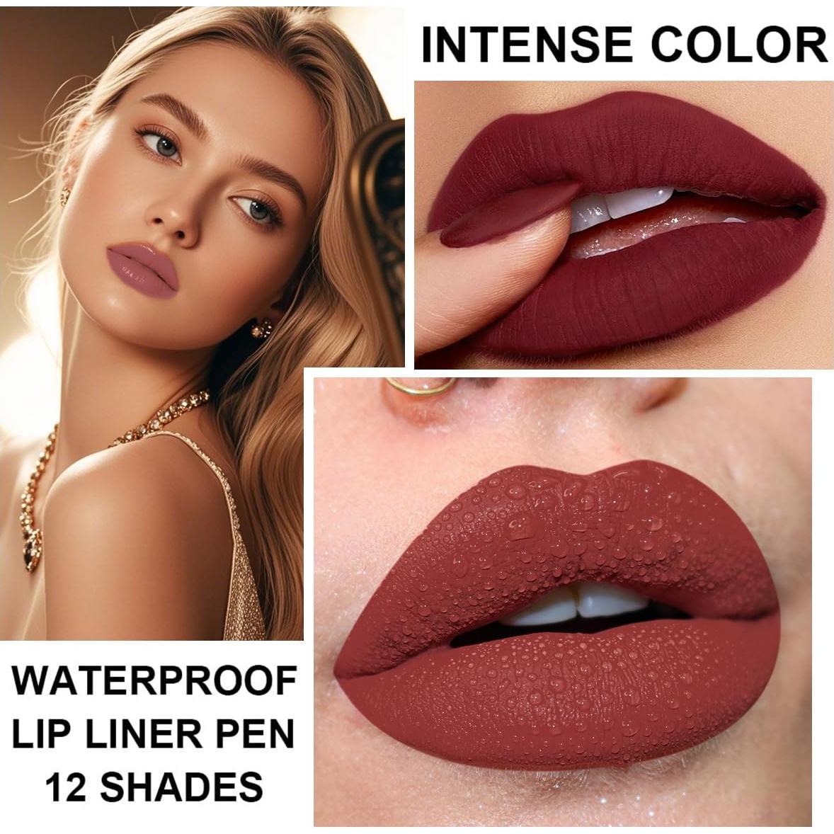 Juego de 12 Lápices Delineadores de Labios Katiluxiya - Color 03