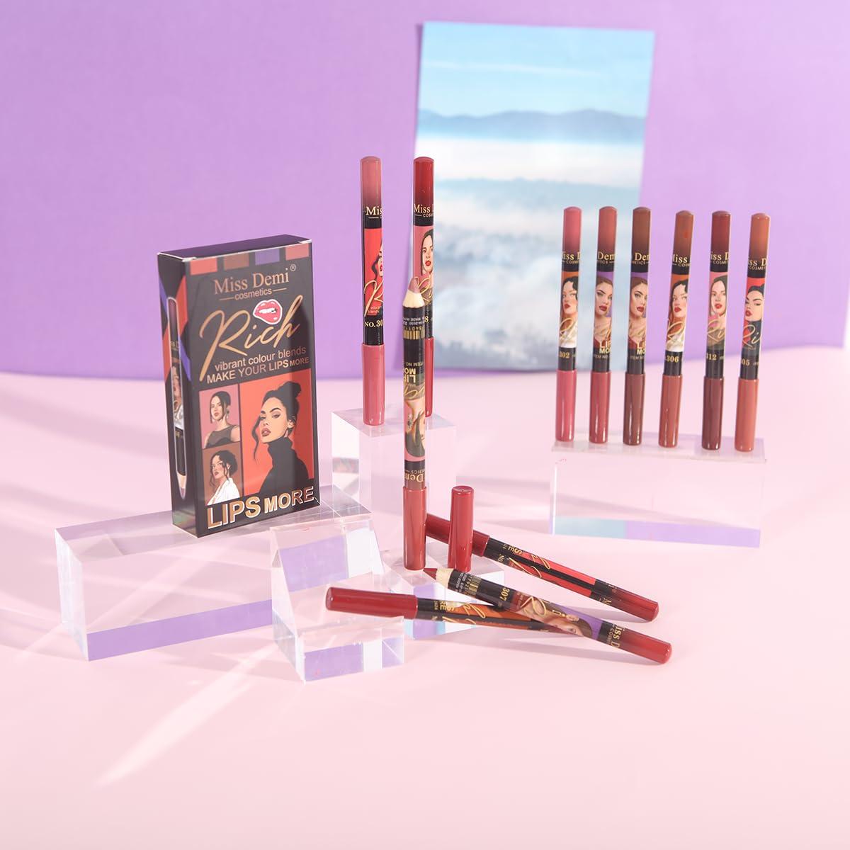 Juego de 12 Lápices Delineadores de Labios Katiluxiya - Color 03