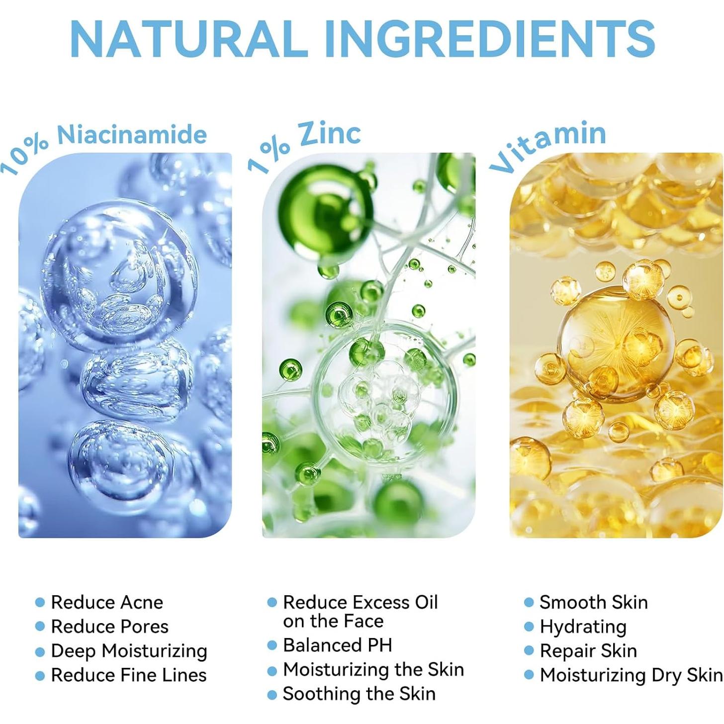 Suero Facial Niacinamida 10% + Zinc 1% 30ml - Control de Aceite y Acné