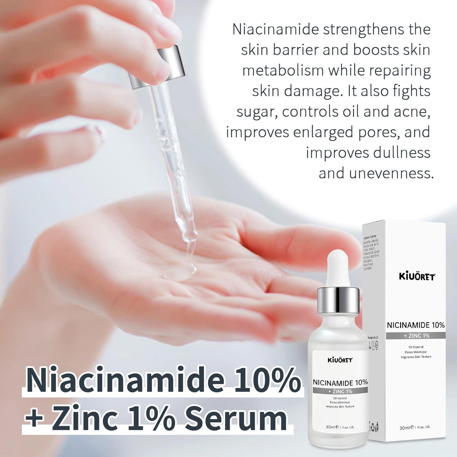 Conjunto de Sueros Hidratantes Kiuoret - Niacinamida y Ácido Hialurónico 59.15 ml