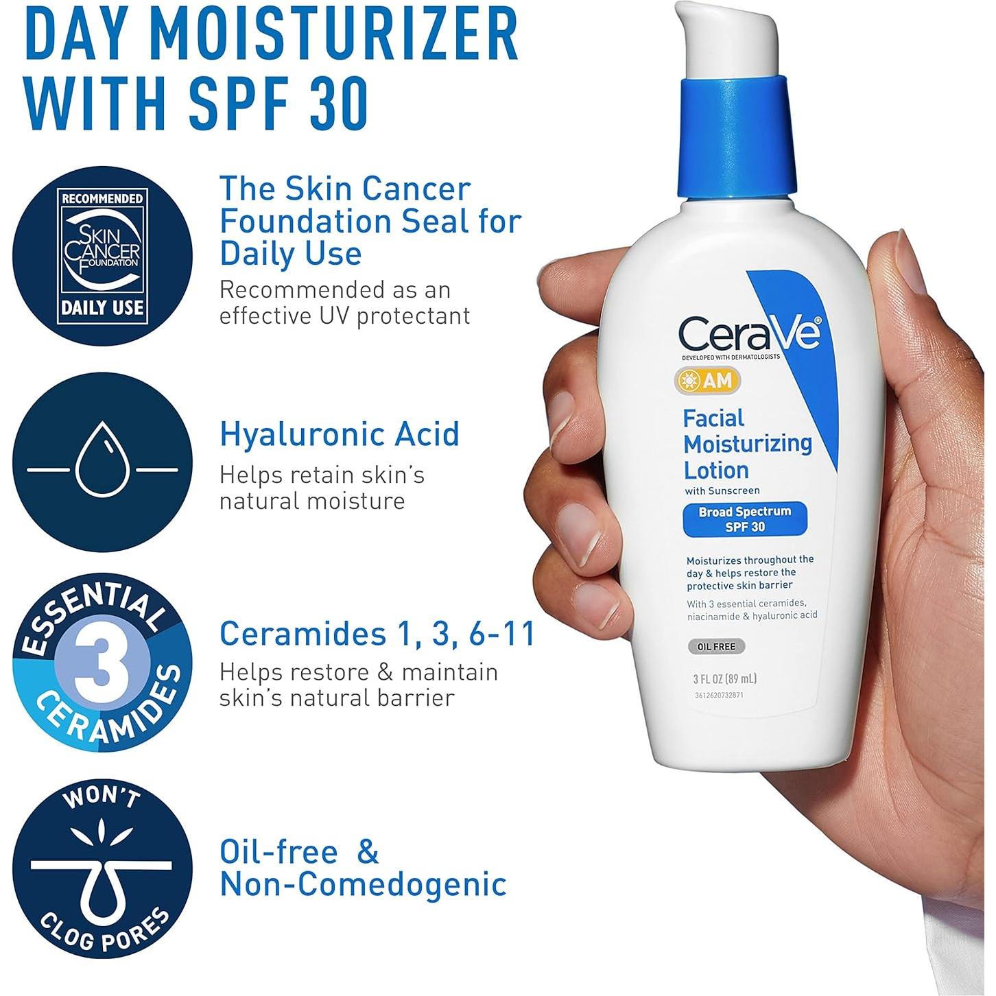 CeraVe Kit de Cuidado Facial AM PM y Limpiador 85g