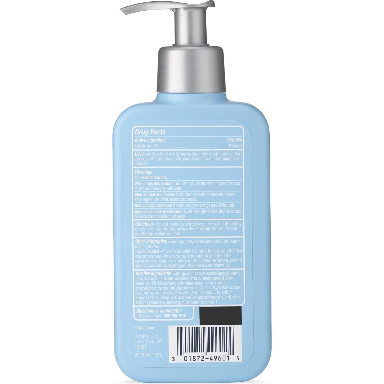 Limpiador CeraVe para Psoriasis 226g - Ácido Salicílico y Láctico