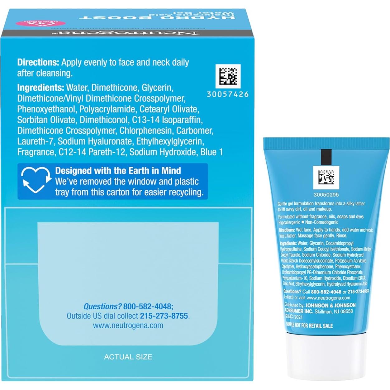 Neutrogena Hydro Boost Gel Hidratante Facial 50 ml + Limpiador 15 ml