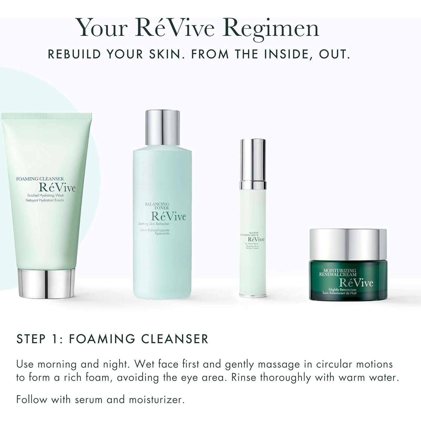 Limpiador Facial Espumoso RéVive 181 g - Hidratante con Vitamina E