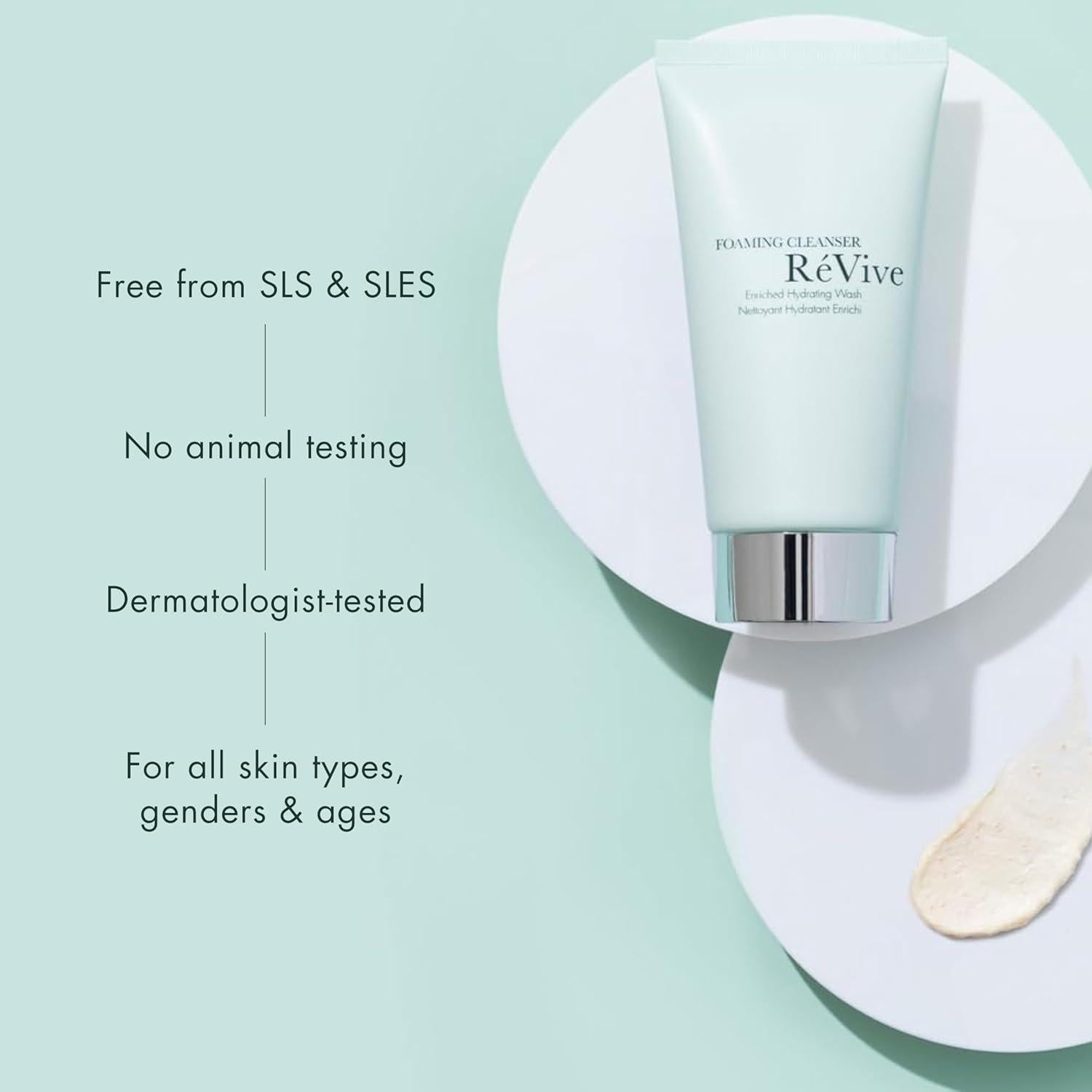 Limpiador Facial Espumoso RéVive 181 g - Hidratante con Vitamina E