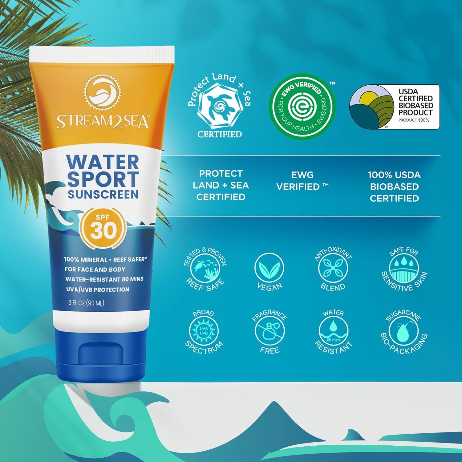 Protector Solar Mineral Biodegradable Stream2Sea SPF 30 85g