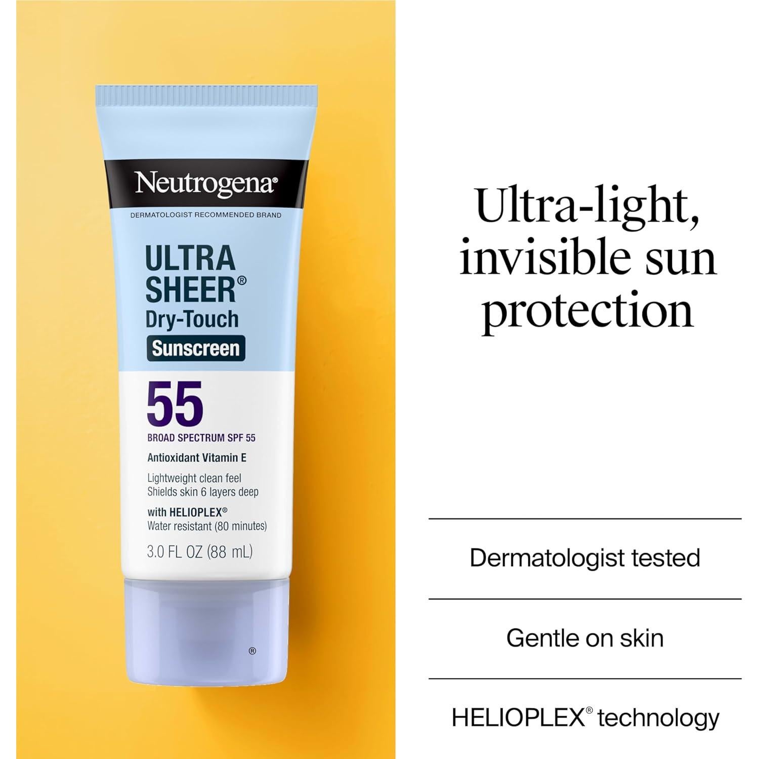 Protector Solar Neutrogena Ultra Sheer SPF 55 89 ml Viaje